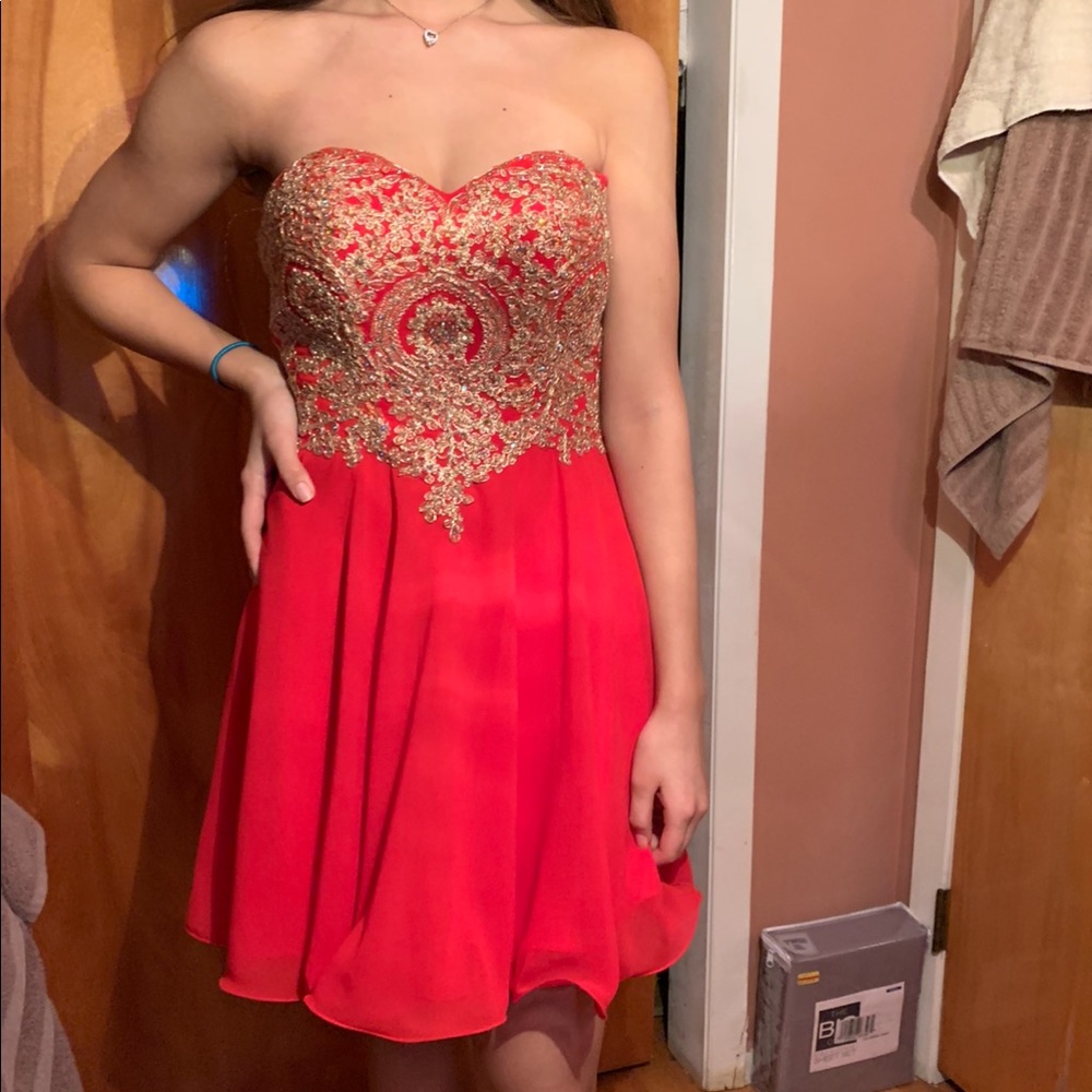 Size 2, red mini dress